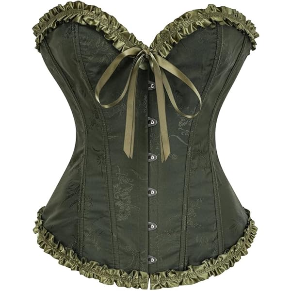 NIYIGEJI Fashion Womens Vintage Lace Boned Renaissance Corset for
